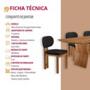 Ver imagem 7 de Mesa Portugal Tampo Laminado Barril 6 Cadeiras Nala Moderna Linho Preto/imbuia Nat/cinam. Imbuia