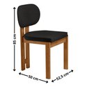 Ver imagem 3 de Mesa Portugal Tampo Laminado Barril 6 Cadeiras Nala Moderna Linho Preto/imbuia Nat/cinam. Imbuia