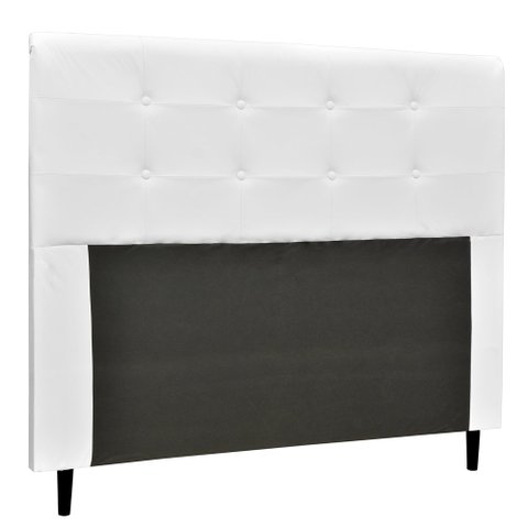 Cabeceira Luna Para Cama Box Queen 160 cm Corino Branco - D’Rossi
