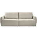 Ver imagem 3 de Sofá 3 Lugares Retrátil Reclinável para Sala de Estar 210cm Siloé K01 Veludo Bege - Lyam Decor