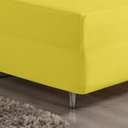 Ver imagem 2 de Lençol com Elástico Casal Nobre 1 Peça Luva de Box 55cm de Altura Malha 100% Algodão - Amarelo