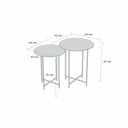 Ver imagem 3 de Conjunto Mesa Lateral de Canto Rome 100% MDF 57cm x 45cm x 45cm Cinza