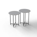 Ver imagem 2 de Conjunto Mesa Lateral de Canto Rome 100% MDF 57cm x 45cm x 45cm Cinza