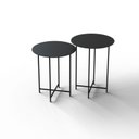 Ver imagem 2 de Conjunto Mesa Lateral de Canto Rome 100% MDF 57cm x 45cm x 45cm Preto