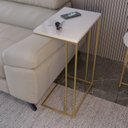 Ver imagem 1 de Mesa Lateral Greco 100% MDF 67cm x 45cm x 30cm Branco