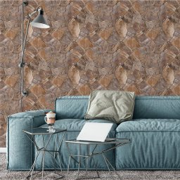 Papel de Parede Pedras Assimétricas Escuras - 3,30x0,50m - 2