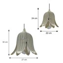 Ver imagem 6 de Lustre Pendente Para Sala Pé direito Alto Duplo Flora Marfim