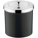 Ver imagem 1 de Lixeira com Tampa 5 Litros PRETA/CROMADA Future