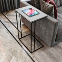 Ver imagem 1 de Mesa Lateral Greco 100% MDF 67cm x 45cm x 30cm Cinza