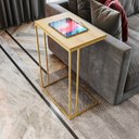 Ver imagem 1 de Mesa Lateral Greco 100% MDF 67cm x 45cm x 30cm Marrom