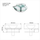 Ver imagem 2 de Lavabo Cris Jade Silver 500cm x 45,5cm x 20,7cm Cinza