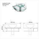 Ver imagem 2 de Lavabo Cris Jade Silver 500cm X 45,5cm X 20,7cm