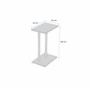 Ver imagem 3 de Mesa Lateral Alla 68cm x 45cm x 30cm Branco