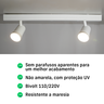 Trilho Eletrificado 2 Spot Led Mr16 Gu10 Direcionável Cor:branco - 6