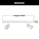 Ver imagem 7 de Trilho Eletrificado 2 Spot Led Mr16 Gu10 Direcionável Cor:branco