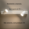 Trilho Eletrificado 2 Spot Led Mr16 Gu10 Direcionável Cor:branco - 5