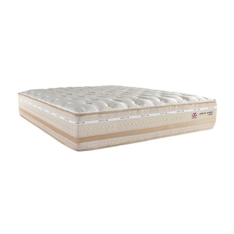 Colchão Molas Maxspring Marrocos Queen 158cm Branco/Bege Herval