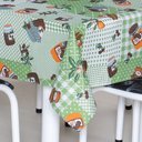 Ver imagem 3 de Kit 4 Capas de Cadeira + Toalha de Mesa + Cortina Sala de Jantar Cozinha Dos Sonhos Completa Estampa