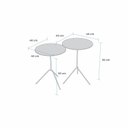 Ver imagem 3 de Conjunto Mesa Lateral de Canto Pugly 55x40x40cm Marrom 100% MDF