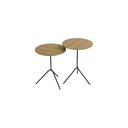Ver imagem 2 de Conjunto Mesa Lateral de Canto Pugly 55x40x40cm Marrom 100% MDF