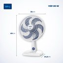 Ver imagem 3 de Ventilador de Mesa Mondial Super Power 6 Pás 30cm 220v Branco Azul Vsp-30-w