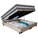 Ver imagem 5 de Cama Box Baú Casal Bipartido Suede + Colchão Anjos Black Graphite Molas Ensacadas 138cm Suporta At