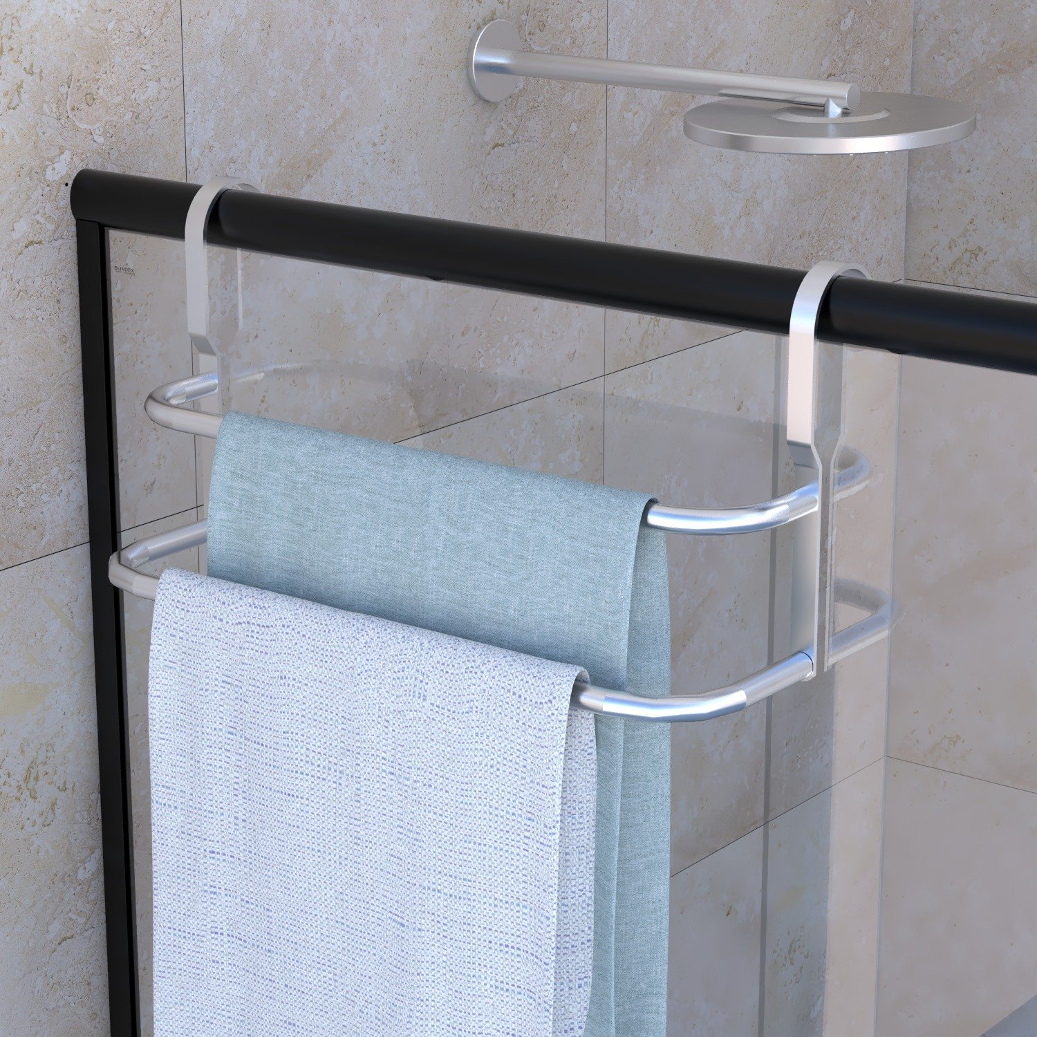Suporte Porta Toalhas Duplo Toalheiro para Box 60cm Fs - 1