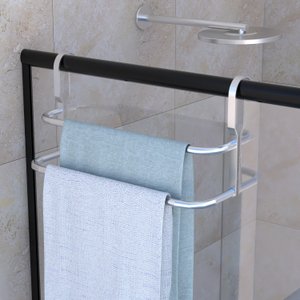 Suporte Porta Toalhas Duplo Toalheiro para Box 60cm Fs