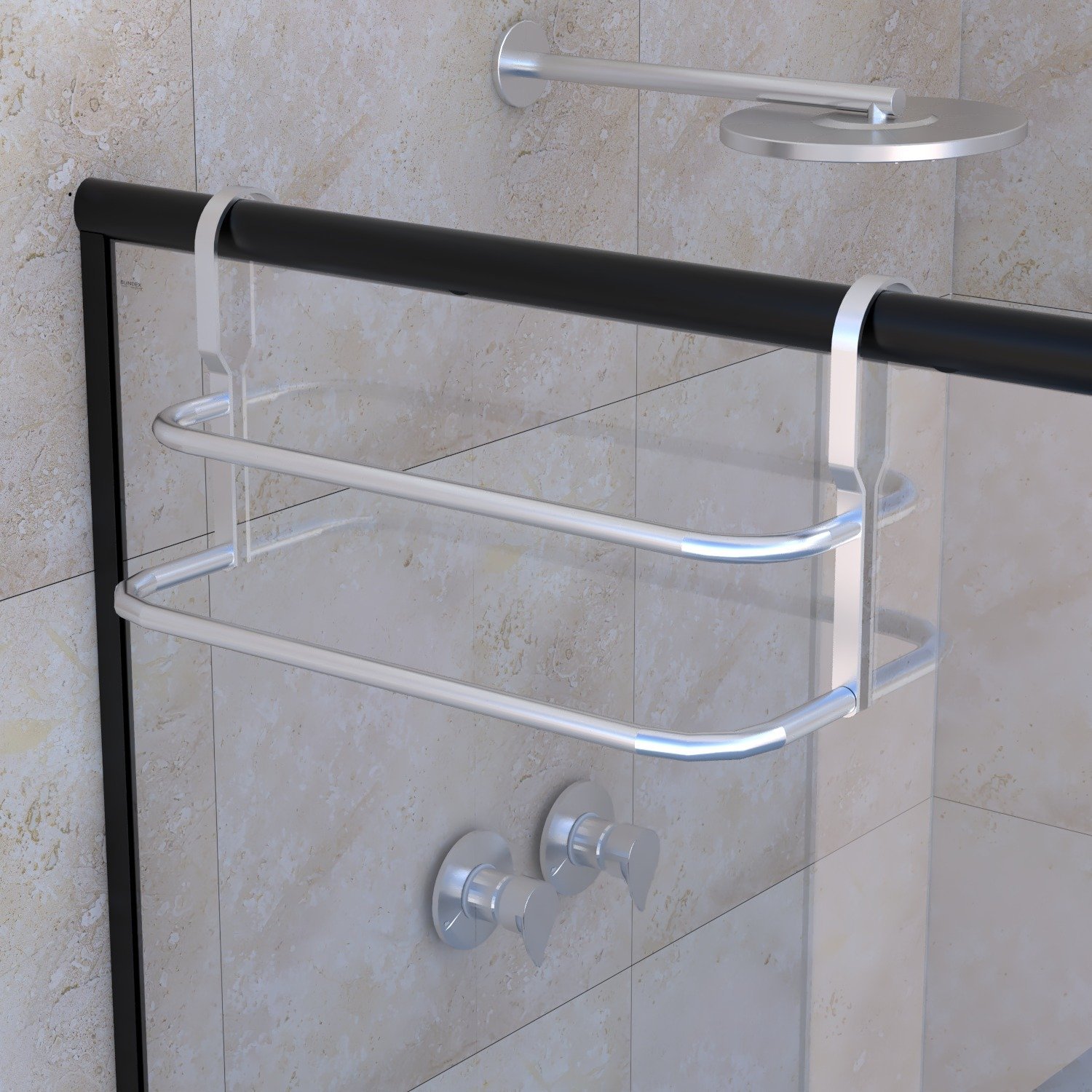 Suporte Porta Toalhas Duplo Toalheiro para Box 60cm Fs - 2