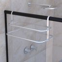 Ver imagem 2 de Suporte Porta Toalhas Duplo Toalheiro para Box 60cm Fs