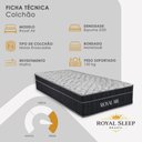 Ver imagem 6 de Cama Box com Baú Solteiro 88cm Royal Air Sintético Molas Ensacadas Cinza Royal