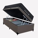 Ver imagem 3 de Cama Box com Baú Solteiro 88cm Royal Air Sintético Molas Ensacadas Cinza Royal