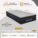 Ver mais imagens de Cama Box com Baú Solteiro 88cm Royal Air Sintético Molas Ensacadas Cinza Royal