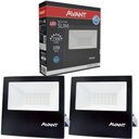 Ver imagem 1 de Kit 2 Refletor Led Holofote Avant 30w Luz Branco Frio 2250 Lúmens Slim30 Resist Chuva Ip65 Bivolt