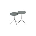 Ver imagem 2 de Conjunto Mesa Lateral de Canto Pugly 55x40x40cm Cinza 100% MDF