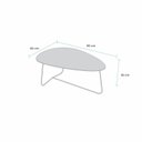 Ver imagem 3 de Mesa de Centro Trude Organica 100% MDF 35cm x 90cm x 60cm Cinza