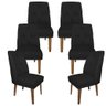 Cadeira Sala de Jantar Kit 6 Maria Suede Preto - Majú Decor - 1