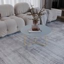 Ver imagem 1 de Mesa de Centro Trude Redonda 100% MDF 30cm x 67cm x 67cm Cinza