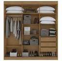 Ver imagem 2 de Guarda Roupa Saion 3 Portas com Espelho - AMENDOA CLEAN/OFF WHITE