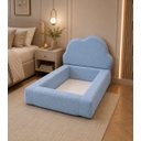 Ver imagem 3 de Cama Infantil Montessoriana c/ Colchão Antialérgico 100x1.75:Boucle Azul