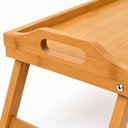 Ver imagem 3 de Mesa Bandeja Bambu 40x25cm Pes Dobraveis Cafe Cama Notebook Tablet Lanche Estudo Multiuso