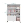 Quarto Mel com Guarda-roupa 3 Portas e Cômoda 1 Porta Branco - Phoenix Baby - 2