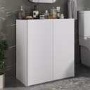 Ver imagem 1 de Balcão Multiuso Organizador para Banheiro 2 Portas 63cm Multimóveis MP5038 Branco