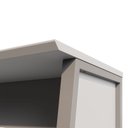 Ver imagem 7 de Mesa Escrivaninha com 135cm Industrial Tampo Chanfrado e Pés Metálicos F5 Office Cinza