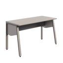 Ver imagem 2 de Mesa Escrivaninha com 135cm Industrial Tampo Chanfrado e Pés Metálicos F5 Office Cinza