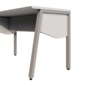 Ver imagem 5 de Mesa Escrivaninha com 135cm Industrial Tampo Chanfrado e Pés Metálicos F5 Office Cinza