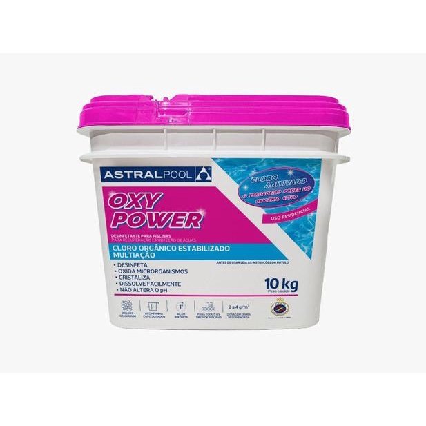 Cloro Piscina Astralpool Oxy Power Balde 10 Kg - 1