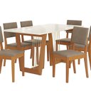 Ver imagem 2 de Conjunto Mesa Clara com 6 Cadeiras em Madeira Maciça