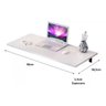 Mesa de Parede Dobrável Suspensa com Suporte 90x38 Branco - 2