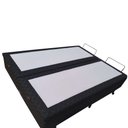 Ver imagem 3 de Base Box Baú Casal Blindado Bipartido NK Camas Poliéster Preto 41x138x188